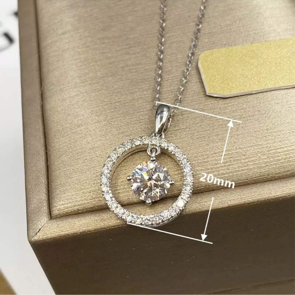 Elegant Jewelry Cubic Zirconia 925 Silver Necklace - Picture 3 of 3